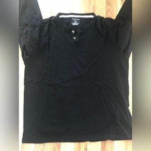Black Kenneth Cole long sleeve Henley